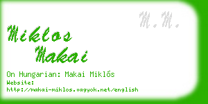miklos makai business card